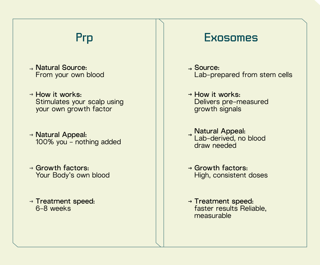 prp vs exosome infographic